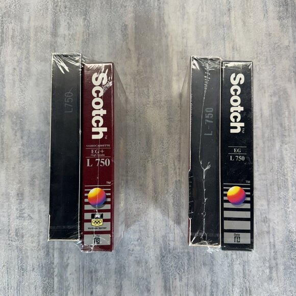 4 Blank BETA Tape Videocassette Scotch EG EG+ L750 New Sealed - Picture 3 of 8